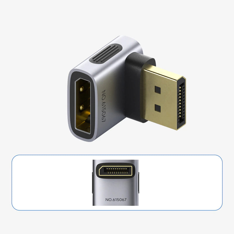 Hagibis DisplayPort 1.4 Right Angle Adapter 8K 60Hz / 4K 240Hz