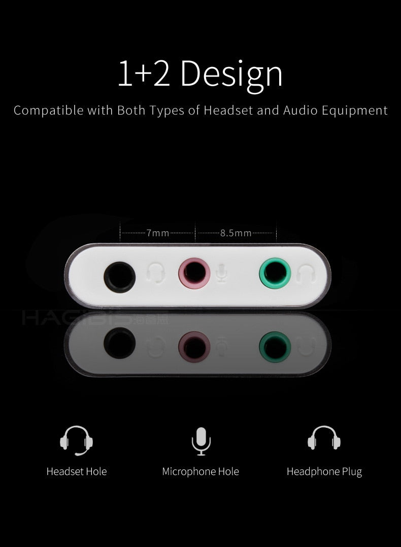 External Sound Card 3 Ports HAGIBIS