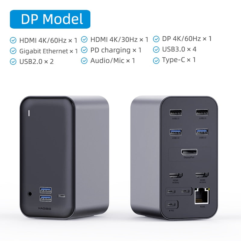 13 in 1 Desktop Docking Station Hagibis