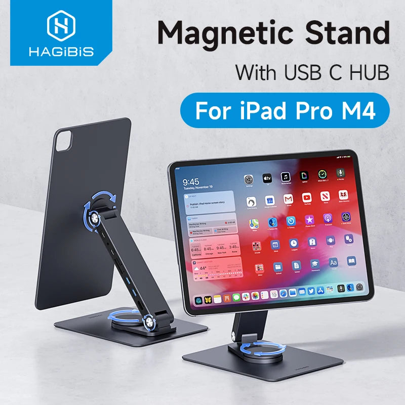 Magnetic Stand with Hub USB C for iPad Pro M4 – Hagibis Shop