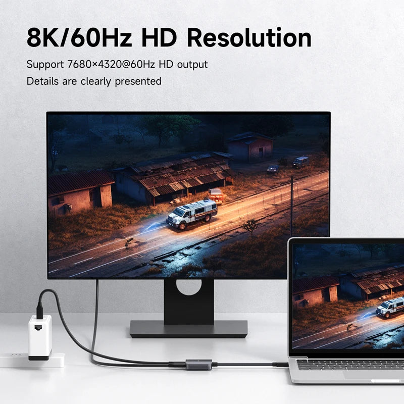 USB C Splitter 100W 4K/60Hz 2 in 1 Hagibis