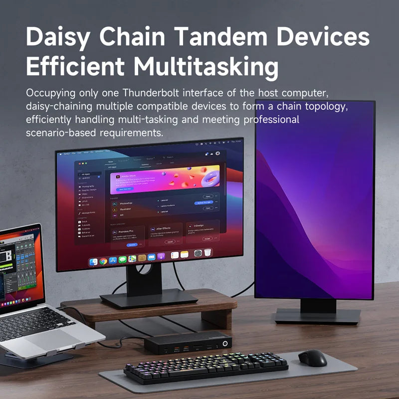 Thunderbolt 4 Docking Station 8K 40Gbps Hagibis