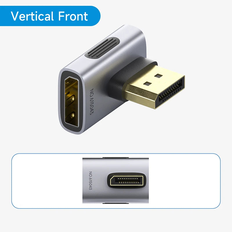 HDMI adapter with gold connector on a white background