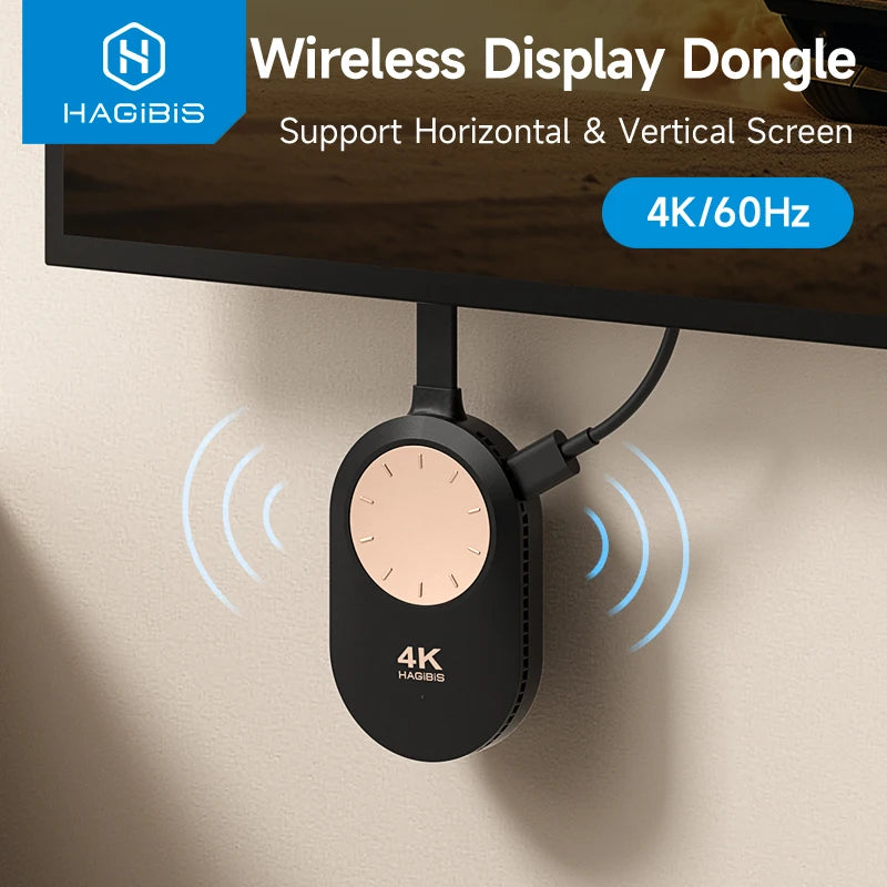 Adattatore HDMI Wireless 1080p Per Smartphone, Tablet E Laptop – Miracast AirPlay, Doppia Banda 2.4/5GHz