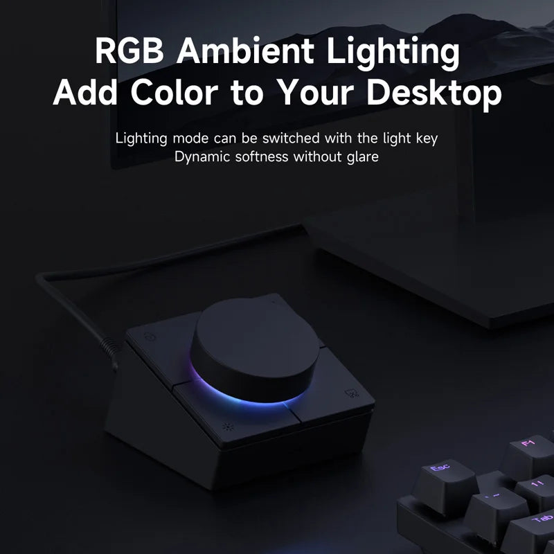 Knob USB C Hub With Shortcut Audio Control