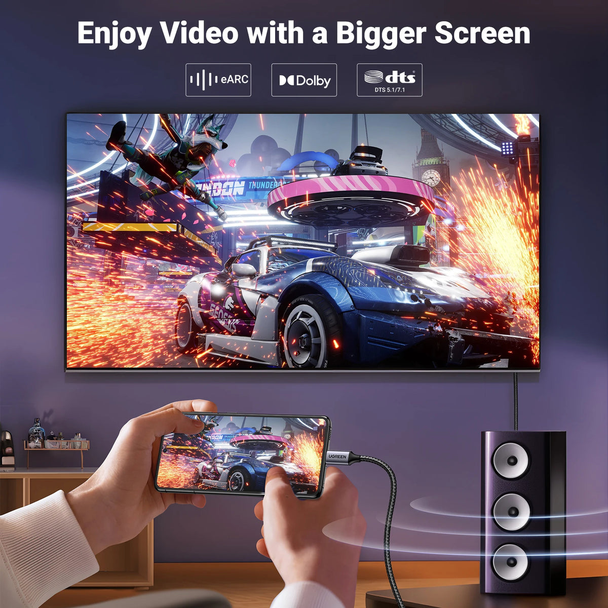 UGREEN USB-C to DisplayPort 1.4 Cable 8K 60Hz