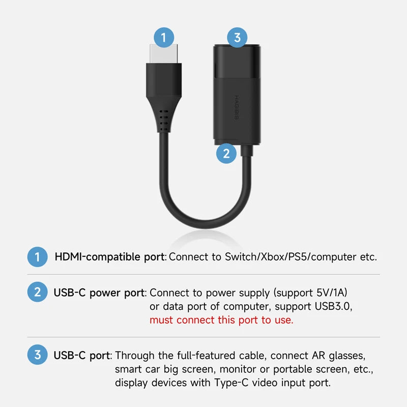 HDMI to USB C Video Adapter 4K 60Hz Hagibis