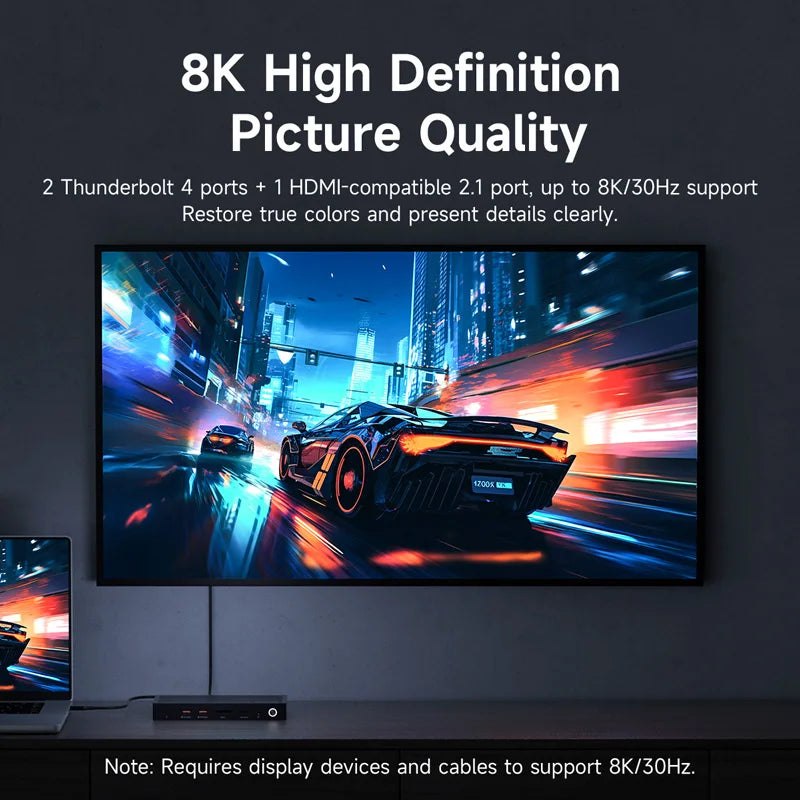 Thunderbolt 4 Docking Station 8K 40Gbps Hagibis