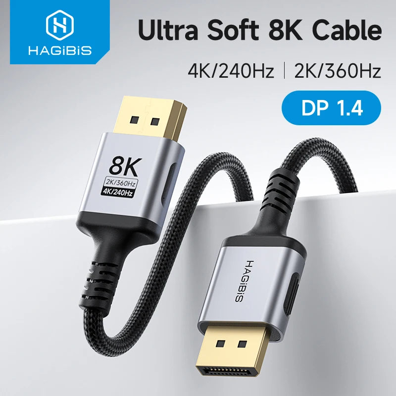 DisplayPort Cable 1.4 8K High Refresh Rate Hagibis