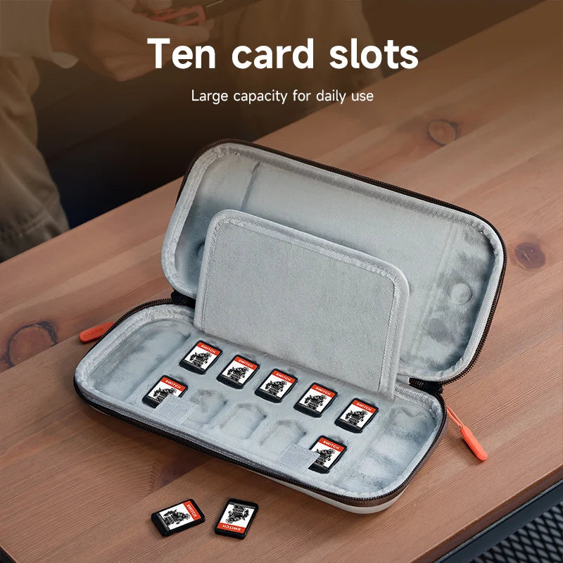 Portable Switch Carrying Case for Nintendo Switch/OLED & 10 Games Cartridges Hagibis