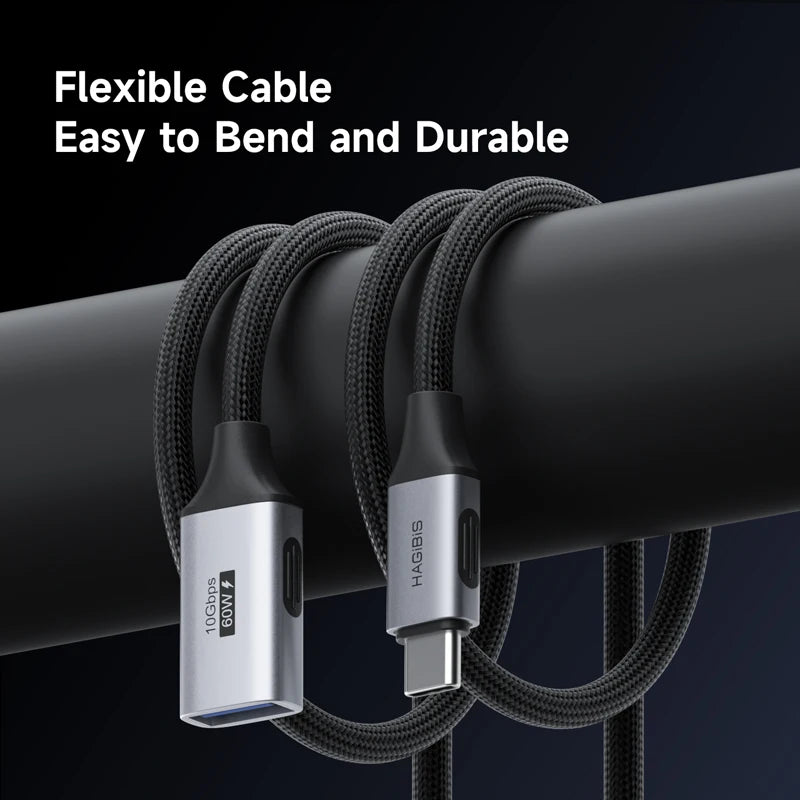 Hagibis USB-C to USB-A OTG Adapter Cable 10Gbps 60W
