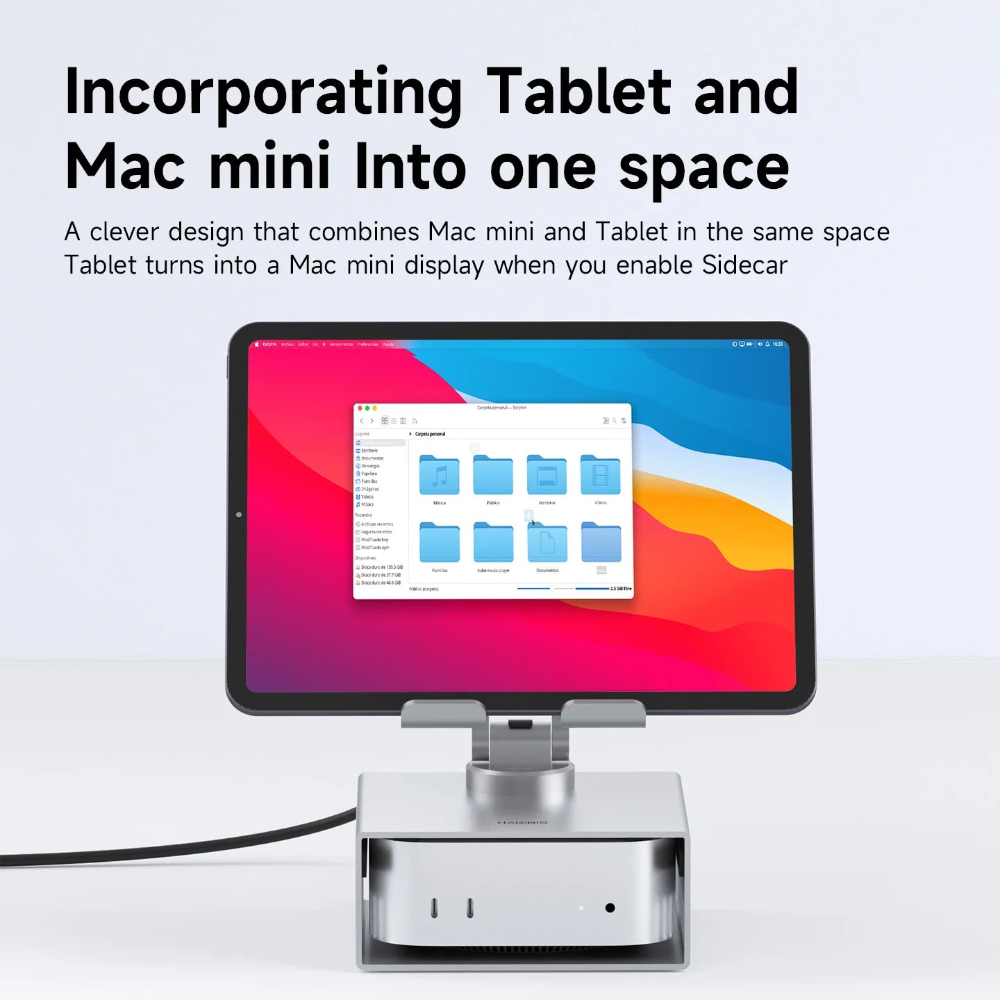 Mac mini M4 Stand with iPad Stand