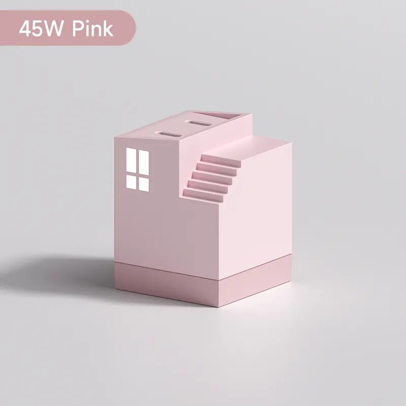 45W GaN USB C Charger Mini House Dual Port HAGIBIS