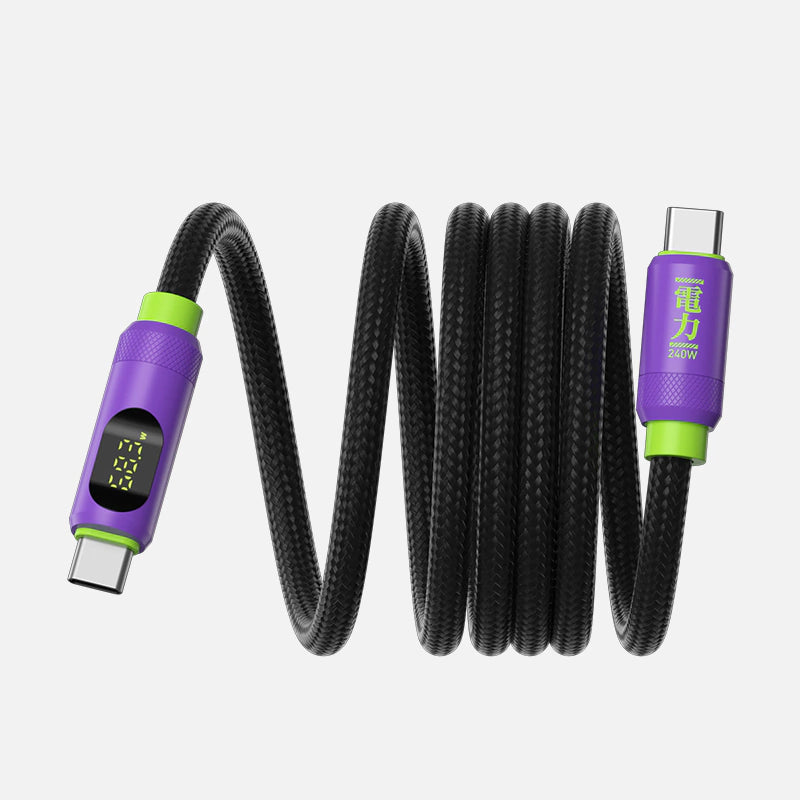 Magnetic USB C to USB C Cable With LED Display Hagibis