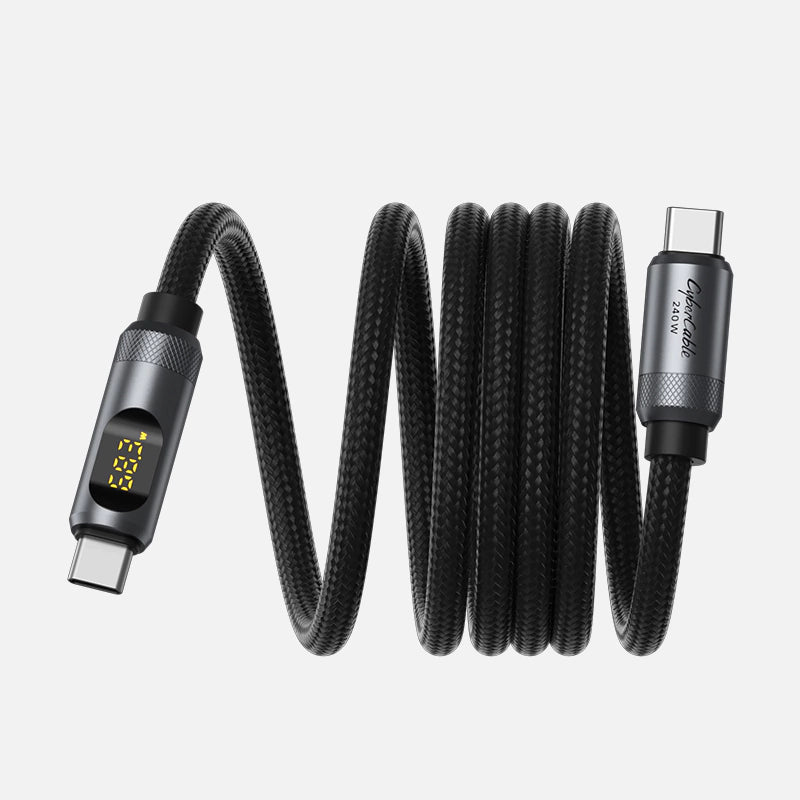 Magnetic USB C to USB C Cable With LED Display Hagibis