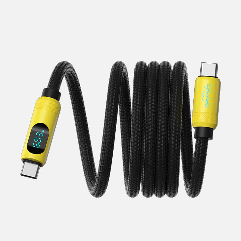 Magnetic USB C to USB C Cable With LED Display Hagibis