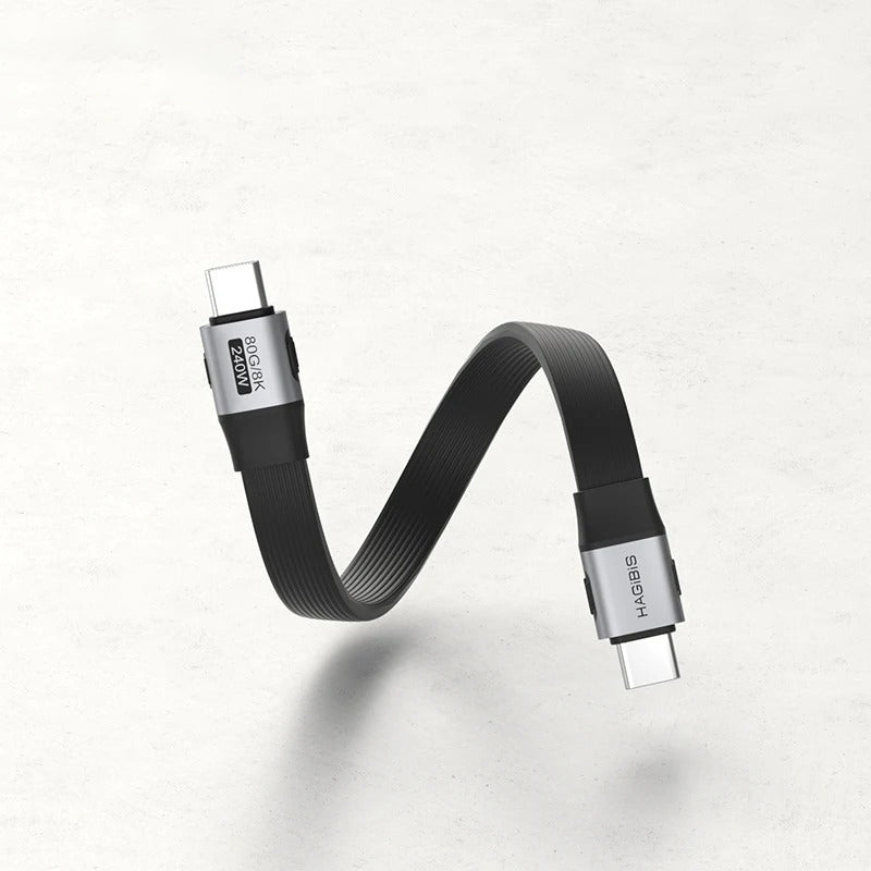 Short USB C to USB C Full Function Cable USB4 V2