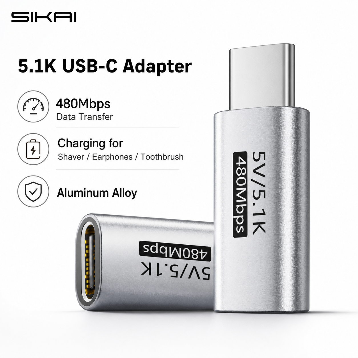 USB-C 5V Pull-Down Resistor Adapter