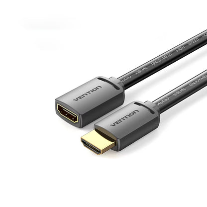 HDMI cable with adapter on a white background, featuring the Vention brand.