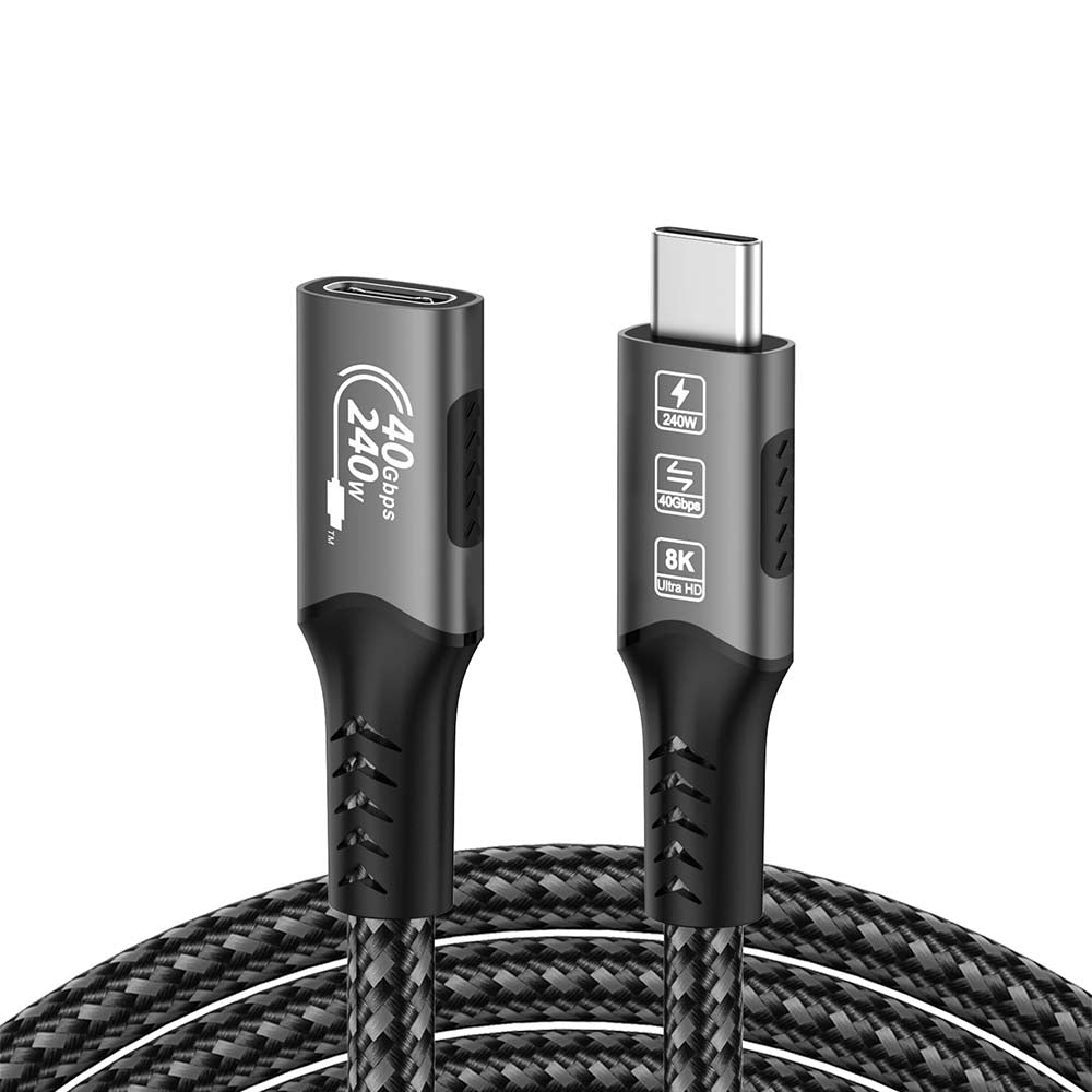 USB4 USB-C Extension Cable 40Gbps 240W 8K