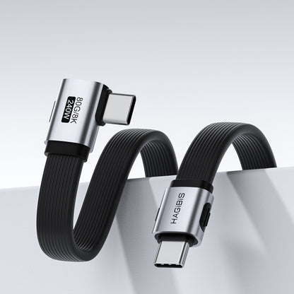 Two USB Type-C cables with 'HAGIBIS' branding on a light gray background