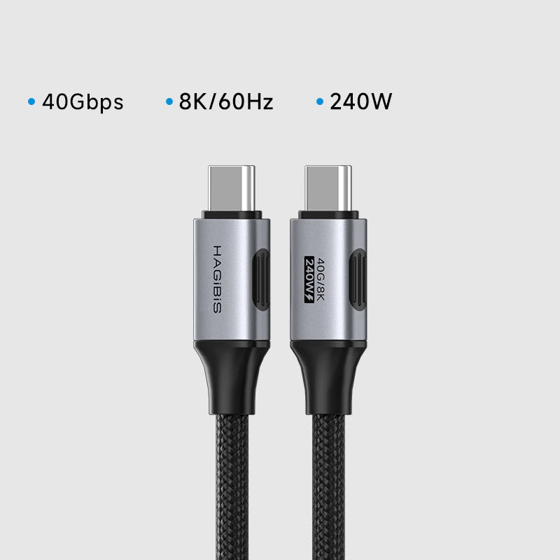 Hagibis USB 4 Cable USB C to USB C Ultra Soft 240W