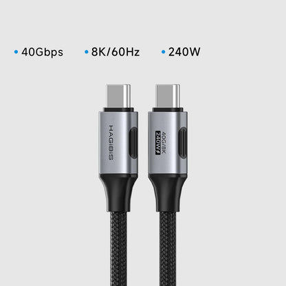 Hagibis USB 4 Cable USB C to USB C Ultra Soft 240W