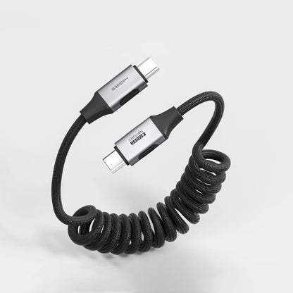 Hagibis USB4 Coiled USB-C Cable 240W 20Gbps