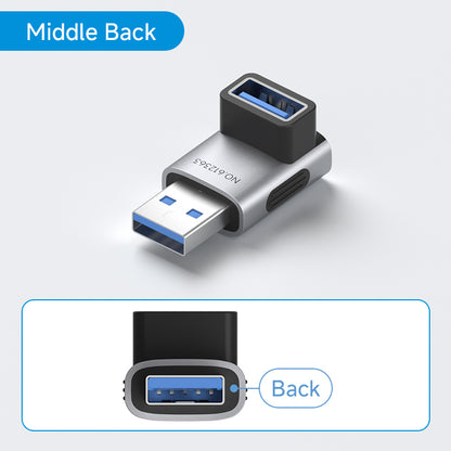 USB 3.2 90° Multi-Angle Adapter – 10Gbps 60W
