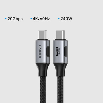 Hagibis USB 4 Cable USB C to USB C Ultra Soft 240W