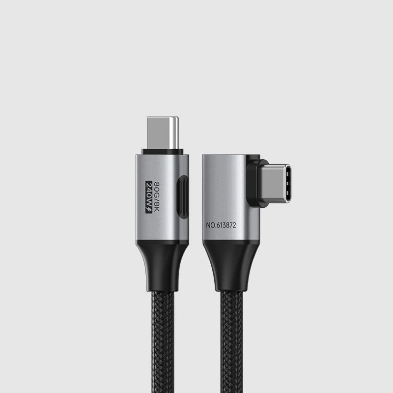 Hagibis USB4 USB-C Cable 80Gbps 240W Right Angle 8K