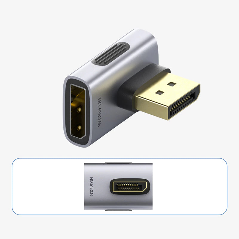 Hagibis DisplayPort 1.4 Right Angle Adapter 8K 60Hz / 4K 240Hz