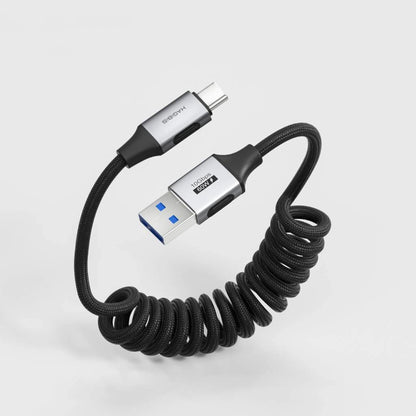 Hagibis USB 3.2 Coiled USB-A to USB-C Cable 10Gbps 60W