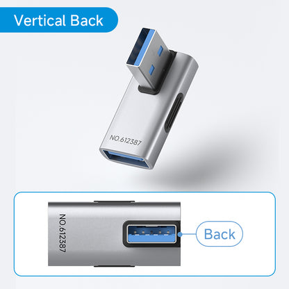 USB 3.2 90° Multi-Angle Adapter – 10Gbps 60W