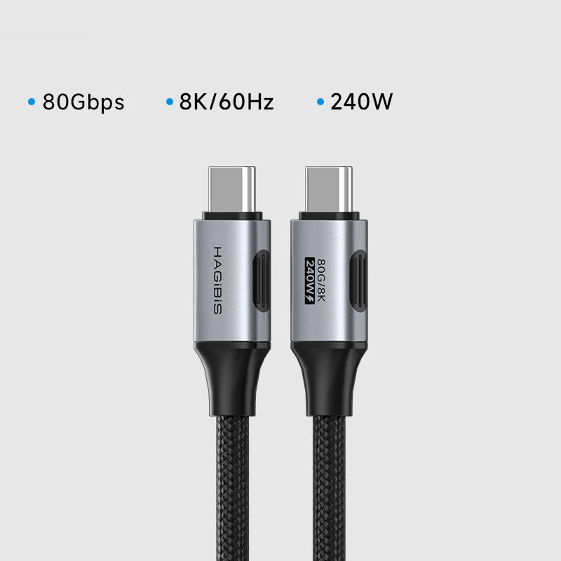 Hagibis USB 4 Cable USB C to USB C Ultra Soft 240W