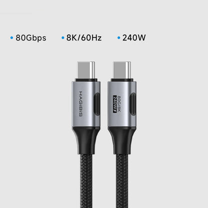 Hagibis USB 4 Cable USB C to USB C Ultra Soft 240W