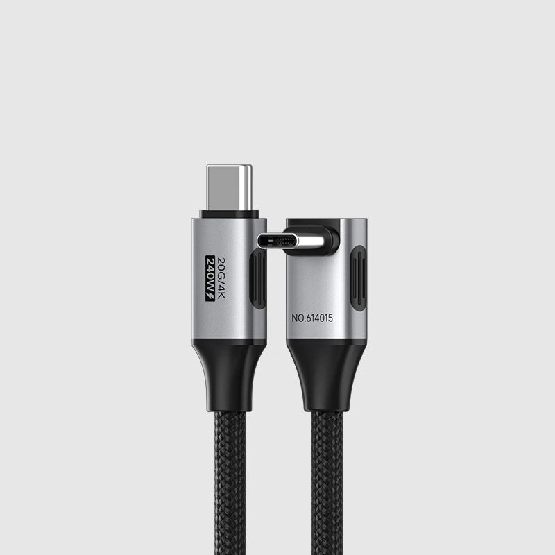 Hagibis USB4 USB-C Cable 80Gbps 240W Right Angle 8K