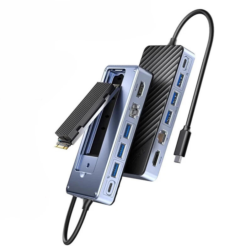 ORICO 8-in-1 USB-C Dock with M.2 NVMe SSD Enclosure