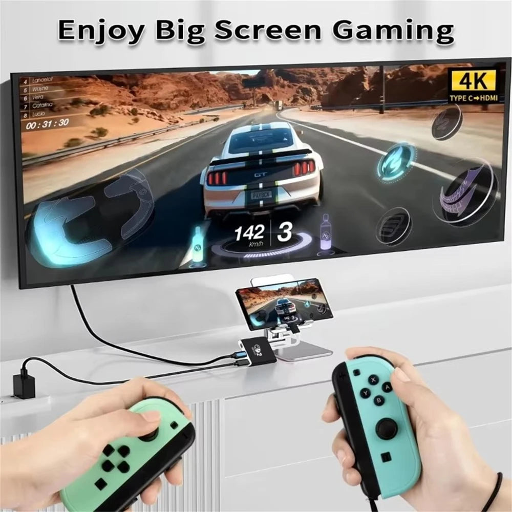 USB-C Docking Station for Nintendo Switch 2 4K 60Hz 100W