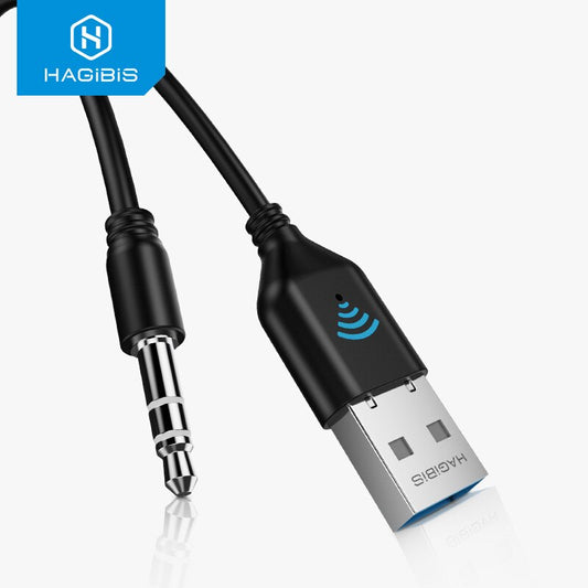 Bluetooth 5.0 Audio Receiver USB To 3.5mm AUX Jack HAGIBIS