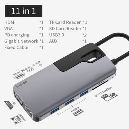 11 in 1 USB-C Hub Hagibis