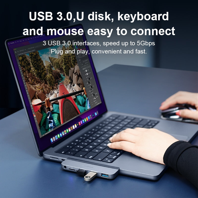 Multifunctional USB C Hub for Macbook Pro HAGIBIS