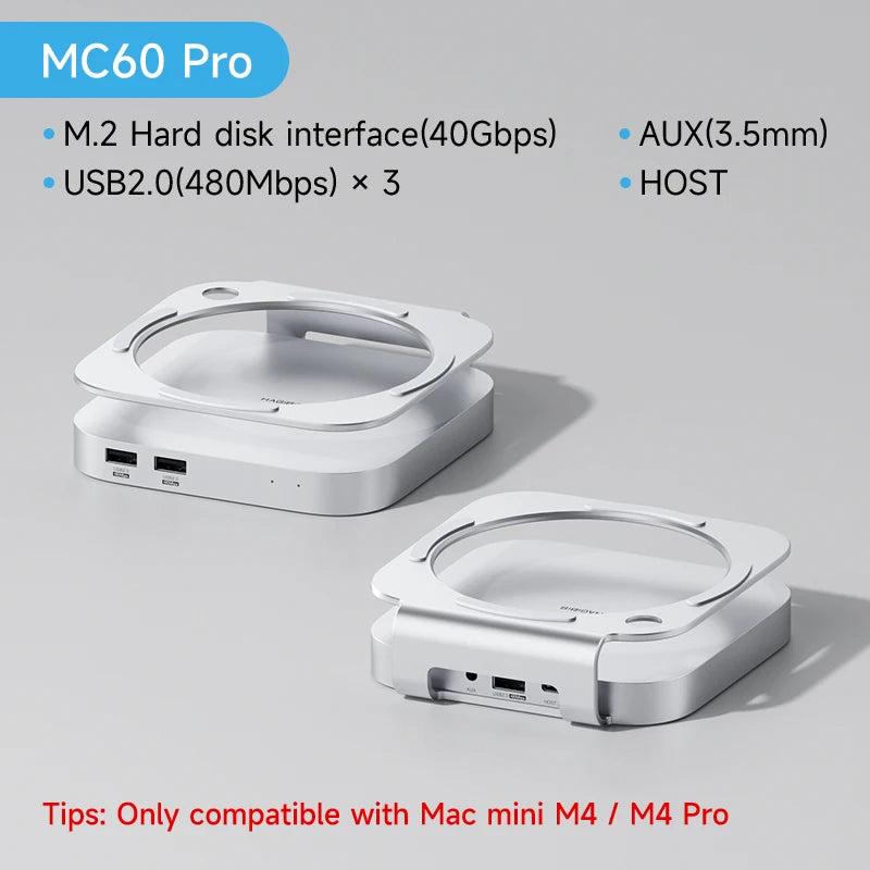 USB C Hub with USB4 Hard Drive Enclosure 40Gbps MC60 Pro