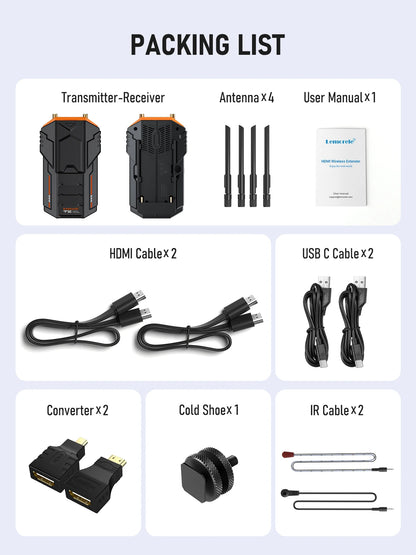 Lemorele R100 Wireless HDMI Extender 1080P 200m