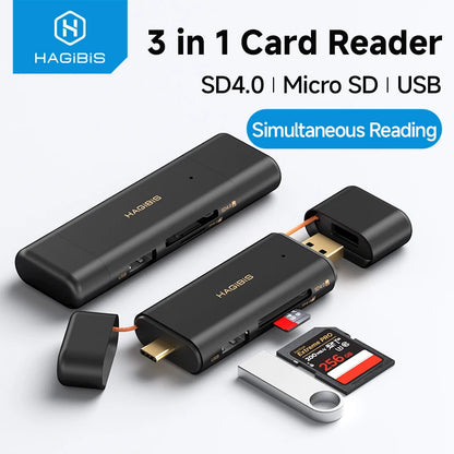 Hagibis 3-in-1 High-Speed SD 4.0 Card Reader