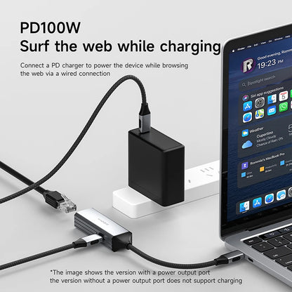 Hagibis USB-C to Ethernet Adapter with 100W PD