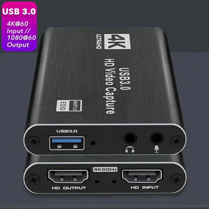 USB 3.0 HDMI Video Capture Card with 4K Pass-Through