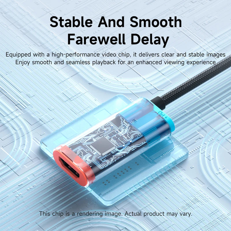 Electronic device with USB cable on a technical background, emphasizing stability and smoothness.