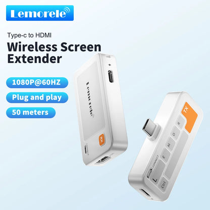 Lemorele Wireless USB-C to HDMI Extender 1080P 60Hz 50m