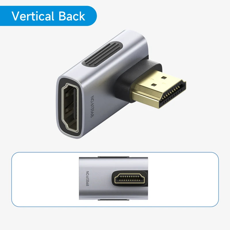 HDMI adapter with gold connector on a white background